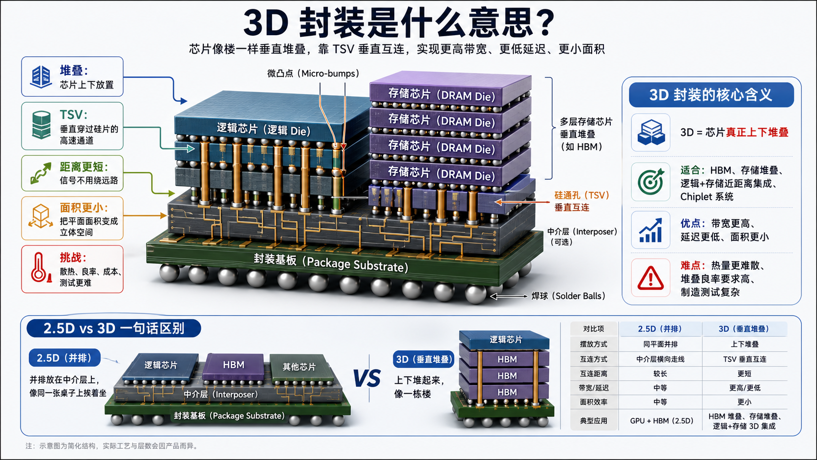 3D 封装示意图